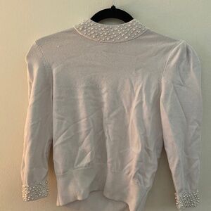 White Pearl Mockneck Top